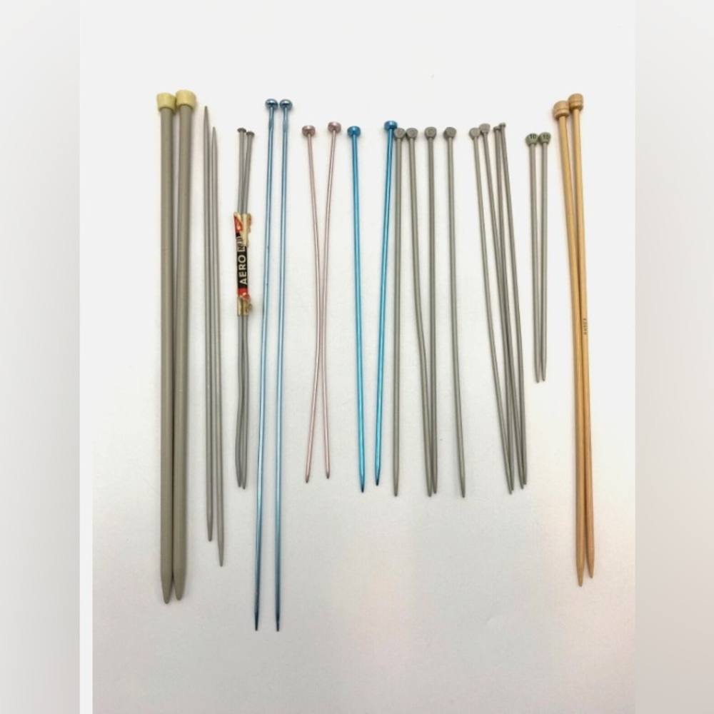 Vintage Made in England Knitting Needles Lot of 12 Pairs Mixed Sizes